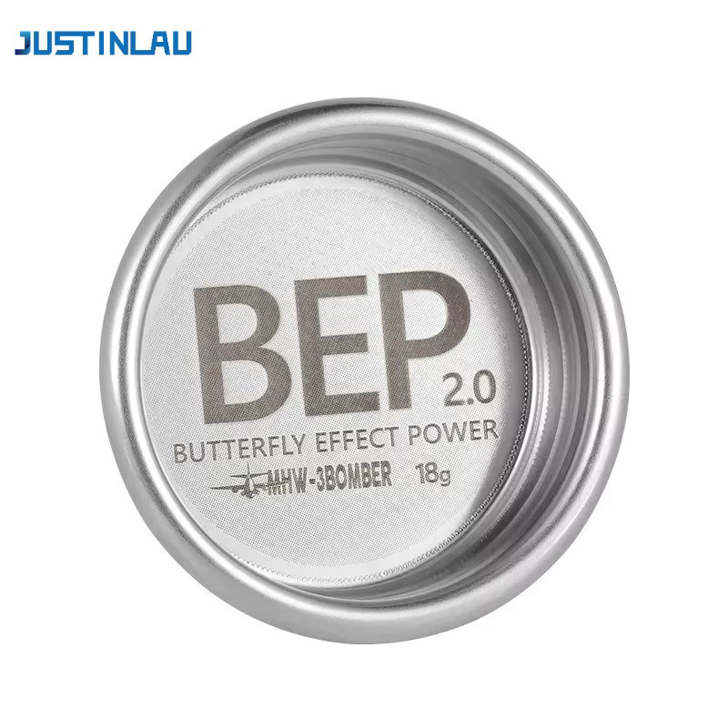 JUSTINLAU Edelstahl Espresso-Filterkorb aus Silber, wiederverwendbares Doppelschicht-Kaffeesieb für runden Siebträger - Bild 5