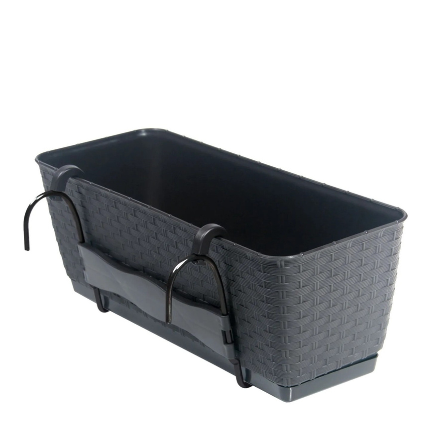BigDean Blumenkasten Anthrazit, B/T/H: 49 x 16 x 17 cm, 12 Liter - Bild 2