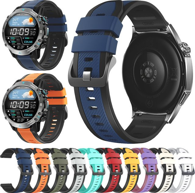 COLMI Uhrenarmband Silikon, 22 mm, Bunt, Unisex - Bild 1