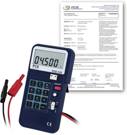PCE Instruments PCE-123-ICA Digitales Hand-Multimeter in Blau, ISO kalibriert, inklusive Tasche - Bild 1