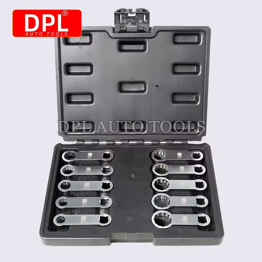 DPL Drehmomentschlüssel-Adapter-Set 12-Punkt, 10-teilig, 3/8 Zoll Antrieb, Metrisch 10mm - 19mm, Silber - Bild 2