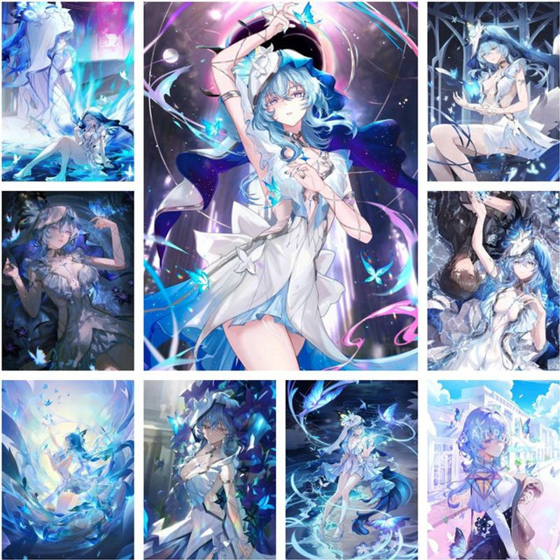 W-Wuthering-Wave-e-Cute Diamant-Malerei-Set mit Verina und Rover ShouAnRen im Anime-Stil, 5D-Diamant-Stickerei als Kreuzstich zur Heimdekoration, mehrfarbig - Bild 1