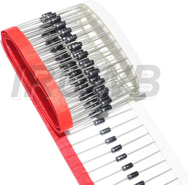 50 Stück Schottky Gleichrichterdiode 1N4004 in Schwarz, 1A 400V DO-41 - Bild 1
