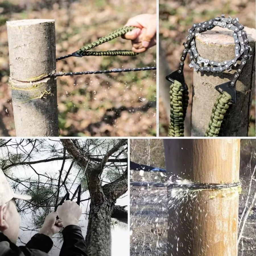 Skeyo Manuelle Mini-Kettensäge mit Seilgriff für Garten und Outdoor-Überleben - Bild 6