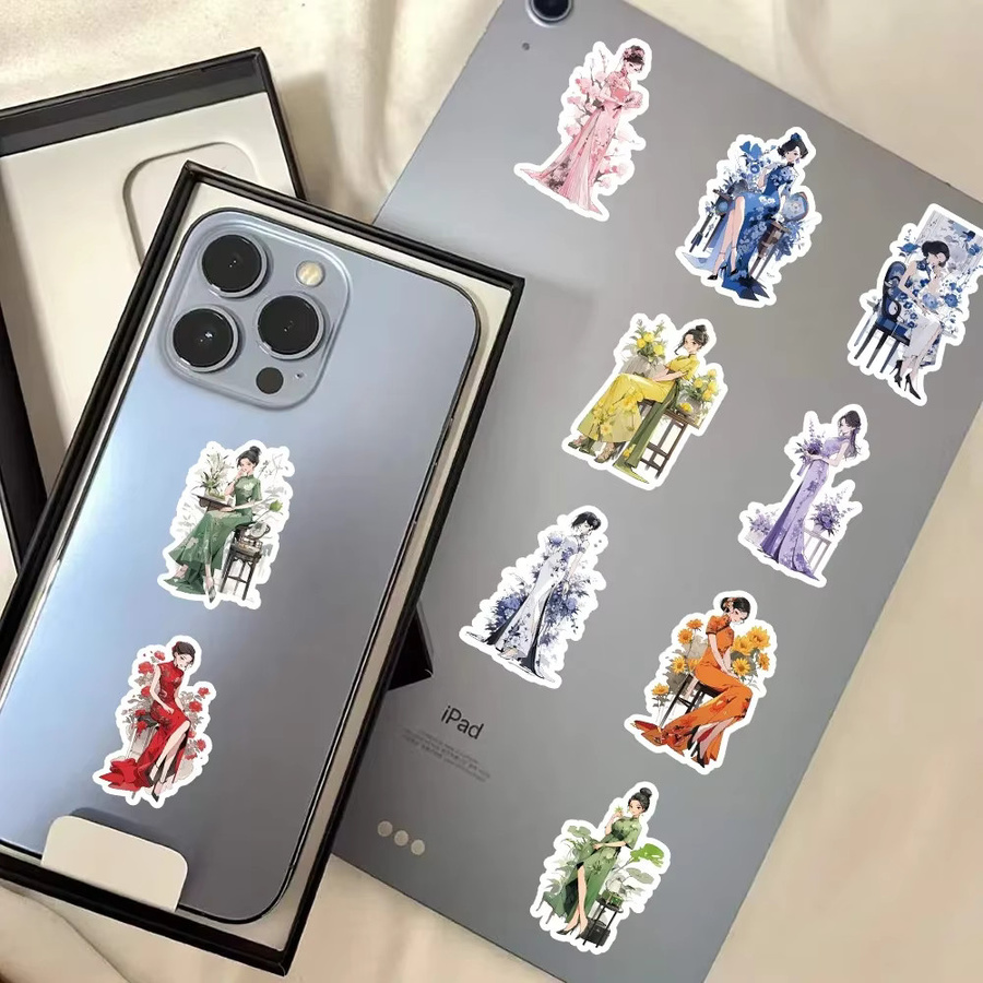 60 Stück Cheongsam China-Chic Dekorative Graffiti Aufkleber von BulingBulingStickers Shop in Multicolour - Bild 3