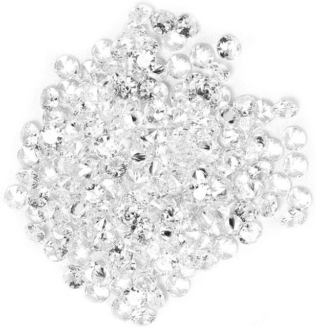 200 Stück GoolRC Künstliche Transparente Weiße Diamanten als Lose Edelsteine für DIY Schmuck und Dekoration - Bild 1