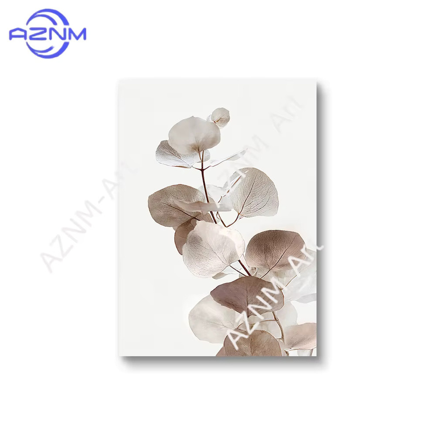 AZNM Leinwandgemälde Set im Bohemian-Stil mit floralem Design in Beige - Bild 2
