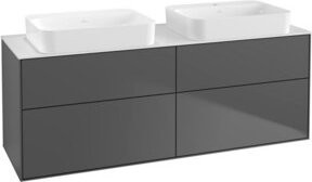 Villeroy & Boch Waschtischunterschrank Finion Wandmontage in Weiß und Anthrazit B: 160 cm, T: 60,3 cm, H: 50,1 cm - Bild 1