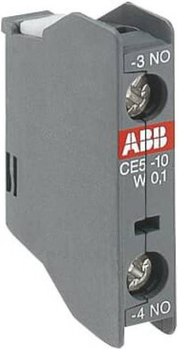 ABB CE5-10W2 Hilfskontaktblock für Schütz, 1 Schließer, Grau - Bild 1