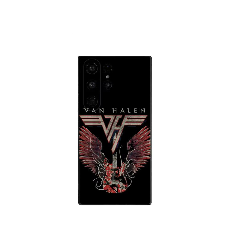 E-Eddie Van H-Halen Sänger Handyhülle für Samsung Galaxy S25 S24 S23 S22 S21 S20 Plus 5G Frosted Non-Slip Full Soft Cover in Schwarz - Bild 4