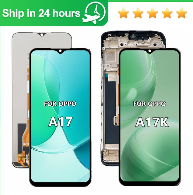 Oppo A17 LCD-Display Ersatz mit 6,56 Zoll Touchscreen Digitizer Baugruppe in Schwarz für Oppo A17K CPH2471 CPH2477 - Bild 1