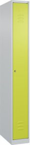 C+P Spind Classic PLUS Spind mit 1 Abteil und Zylinderschloss in Lichtgrau und Clowngrün, H x B x T: 185 x 25 x 50 cm - Bild 1