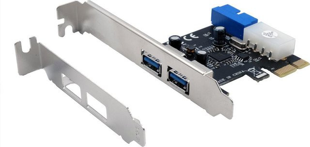 EXSYS PCIe USB 3.2 Gen 1 Erweiterungskarte mit 2+2 USB-A Ports in Schwarz (EX-11049) - Bild 1