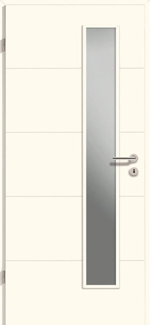 GetaDoor Zimmertür Catro Line modern in Weiß mit Klarglas, Höhe: 198,5 cm, Breite: 61 cm - Bild 1