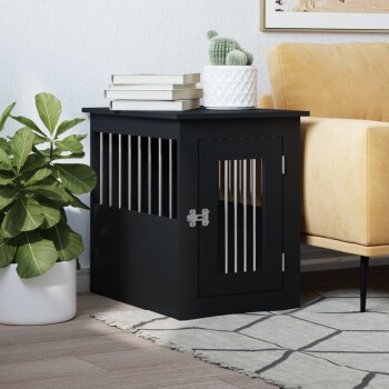 VidaXL Hundekäfig im Möbel-Stil Schwarz B/T/H: 62 x 45 x 59 cm - Bild 2