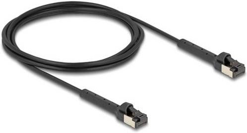 Delock RJ45 Patchkabel CAT 6a U/FTP Ethernet LAN Schwarz, Länge: 2,00 m - Bild 1