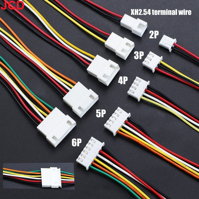 JCD Micro JST XH 2,54mm Pitch Stecker Set mit Kabel für 2P bis 6PIN Männlich und Weiblich - Bild 1