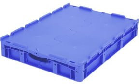 Bito Eurostapelbehälter XL mit Deckel XLD86121D, Blau, B/T/H: 80 x 60 x 13,8 cm - Bild 1