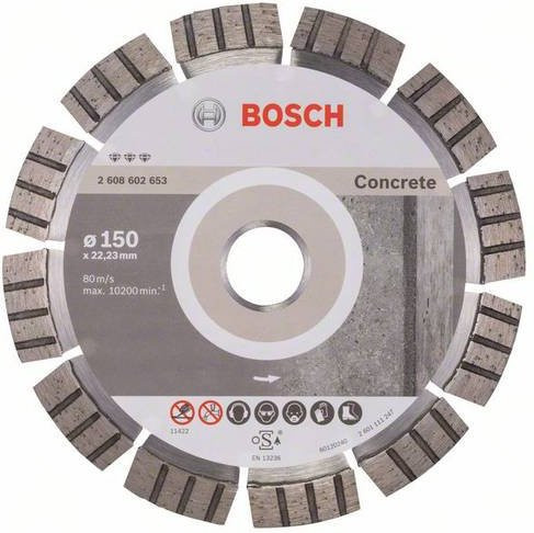 Bosch Diamanttrennscheibe Best for Concrete Durchmesser: 150 mm, Bohrung: 22,23 mm - Bild 1