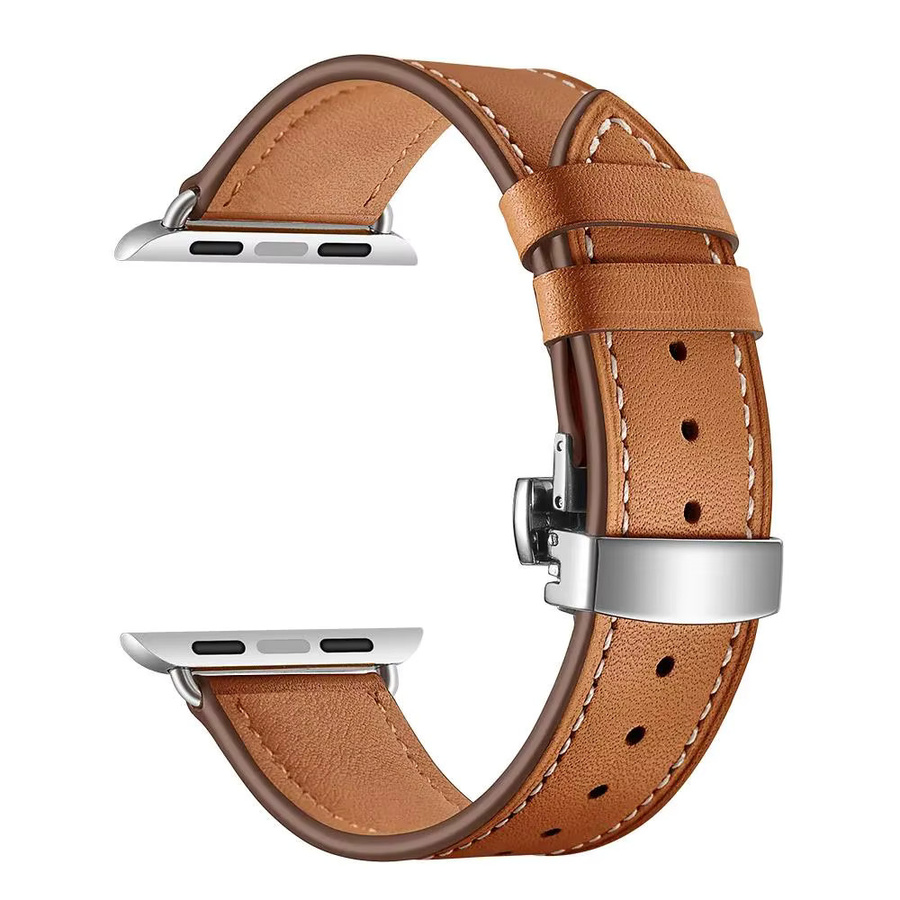 JBAILI Uhrenarmband Leder, Schmetterlingsschnalle, Unisex - Bild 2
