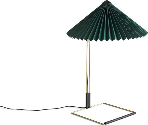 HAY Matin Tischleuchte in Grün mit Messing-Details, dimmbar mit LED und Touch-Funktion - Bild 1