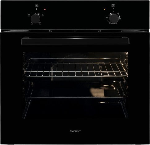 Exquisit Einbaubackofen EBE255-020 Schwarz mit 59 l Volumen - Bild 1