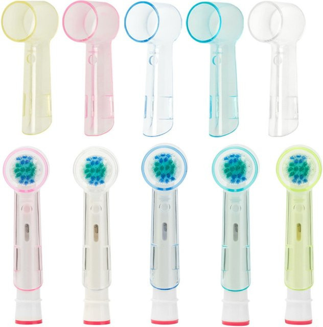 4er-Pack HDSAL Zahnbürstenkopf Schutzhüllen für Oral B elektrische Zahnbürsten, transparent, staubdichte Schutzkappen für die Reise - Bild 1