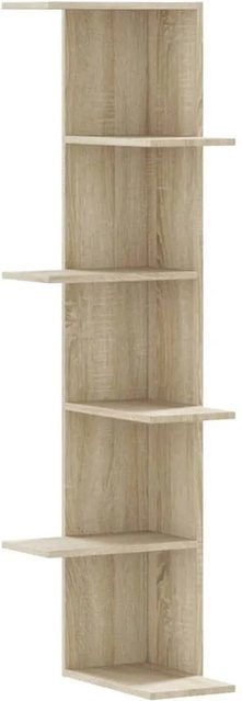 vidaXL Wand-Eckregal aus Holzwerkstoff in Sonoma-Eiche, B/T/H: 36,5 x 36,5 x 140 cm - Bild 1