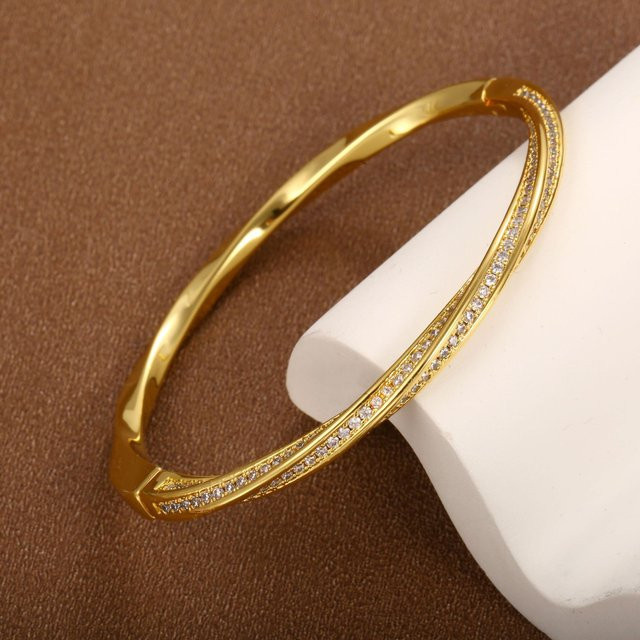 Yupsk Armband Edelstahl, Zirkonia, Damen, Gold - Bild 1