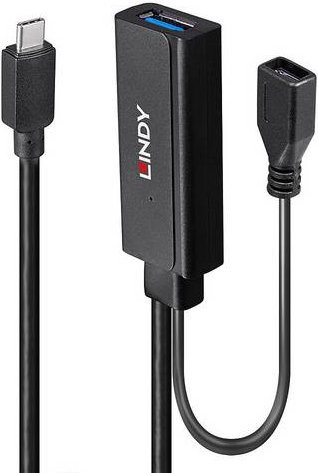Lindy USB-Hub 43344 mit 2 USB-A Ports USB 3.2 Gen1 5 GBit/s und USB-C Stecker Schwarz - Bild 1