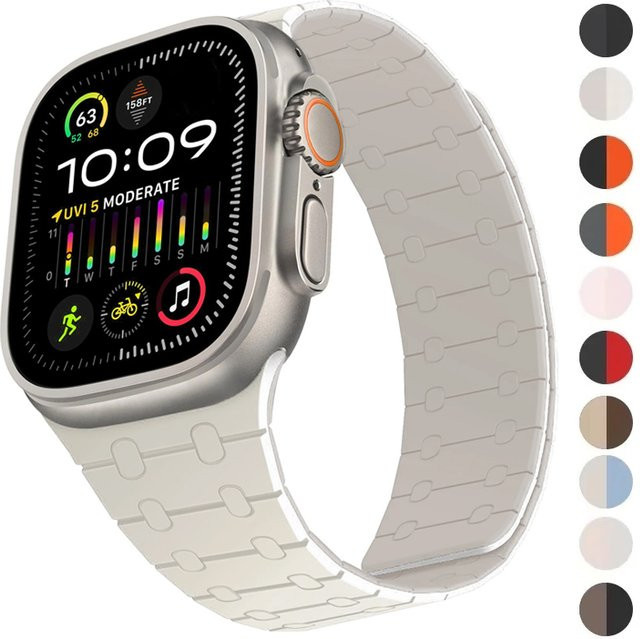 OAKCHARM Uhrenarmband Silikon, Weiß, Unisex - Bild 1