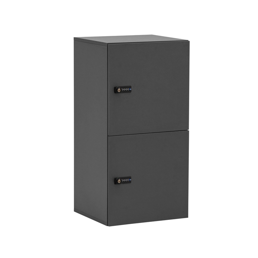 Schildmeyer Spind Locked 2T mit Zahlenschloss in Anthrazit, B/T/H: 92,6 x 45,4 x 40,7 cm - Bild 2
