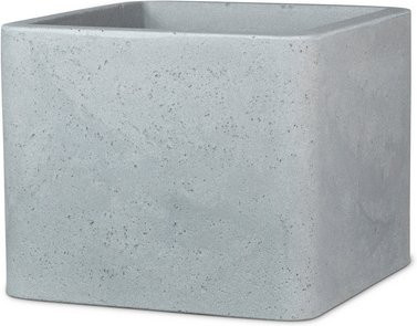 Scheurich Pflanzgefäß Quadro aus Kunststoff in Grau, Durchmesser: 30 cm, Höhe: 24 cm - Bild 1