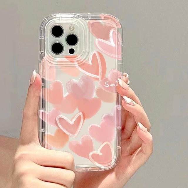TUNEDEE Handyhülle mit Herz-Design für Samsung Galaxy S24 Ultra S23 S22 S21 S20 und A-Serie in Weiß - Bild 1