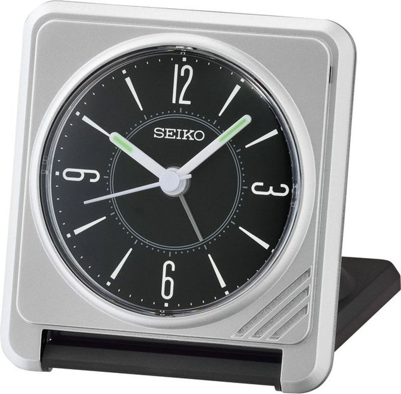 SEIKO Reisewecker QHT015A Analog in Silber mit Schlummerfunktion und Beleuchtung - Bild 1