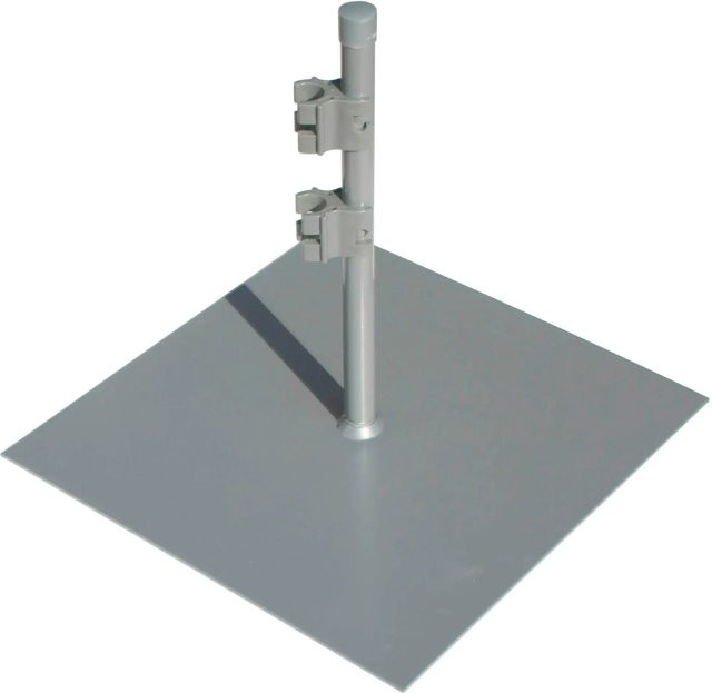 Floracord Paravent Fußplatte aus Metall in Silber, B/T/H: 35 x 35 x 35 cm - Bild 1