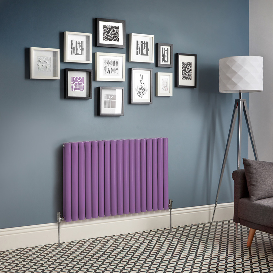 Revive Design Heizkörper Horizontal Doppellagig in Lila, B: 100 cm, H: 63,5 cm - Bild 1