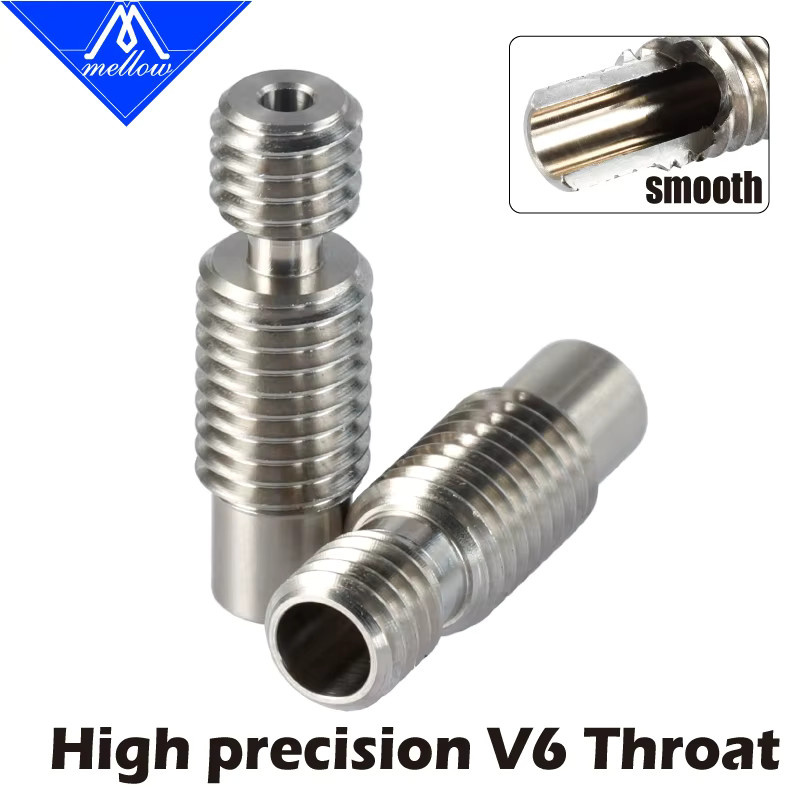 Mellow Heat Break V6 Throat für V6 Düse und Volcano Heizblock, 1,75mm Filament 3D Drucker Zubehör, Silber - Bild 2