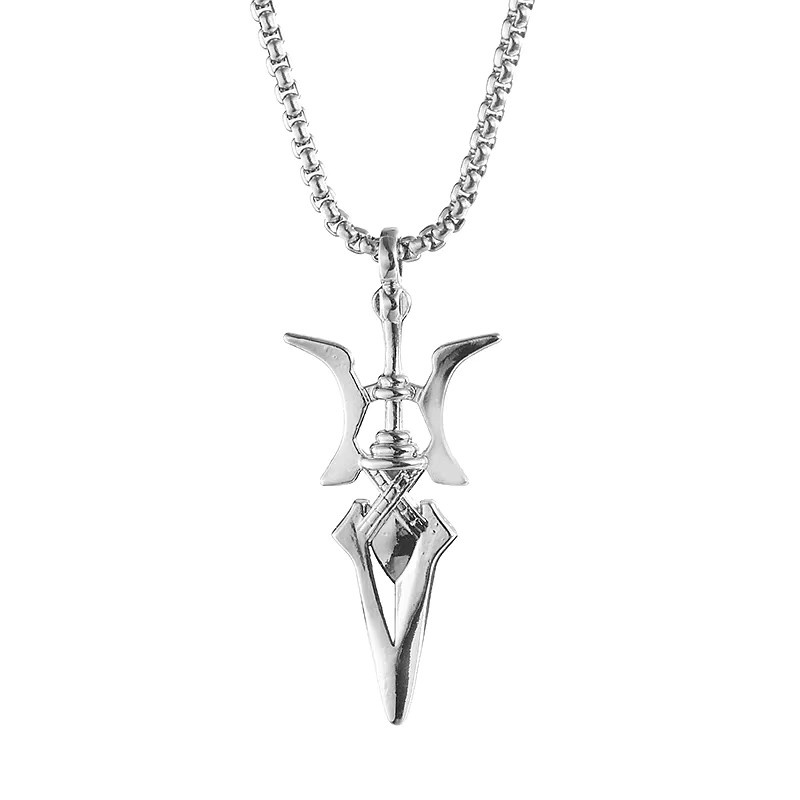 YiYuYiHua Halskette, Halberd-Anhänger, Silber, Misa Amane Cosplay - Bild 2