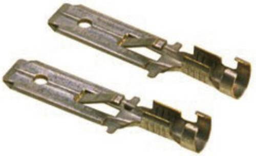 LAPP Flachstecker 63501020 Unisoliert in Silber, Steckbreite: 6,3 mm, Steckdicke: 0,8 mm, 180 Grad, 100 Stück - Bild 1