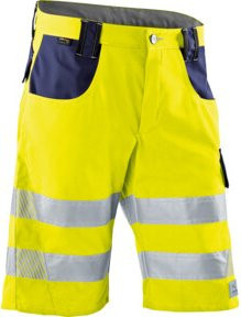 Kübler Shorts REFLECTIQ PSA 2 in Warngelb/Dunkelblau mit Cordura Form 2307 Größe 50 - Bild 1