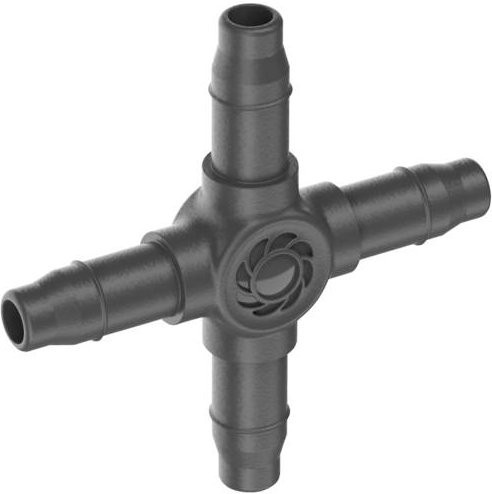 Gardena Micro-Drip-System Kreuzstück 4,6 mm in Anthrazit 10 Stück - Bild 1
