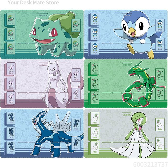 Rutschfeste und fleckenresistente TCG-Spielmatte von Potdemiel als PTCG-kompatible Schreibtischunterlage mit glatter Oberfläche für Kartenspieler und als Gaming-Mauspad - Bild 1