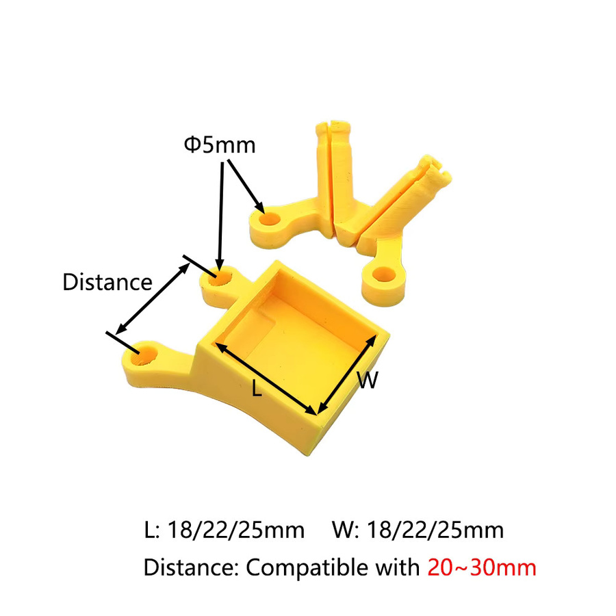 PHISITAL O4pro Universal-Antennenhalter mit GPS-Modul und fester Halterung für DJI O4 Pro, Schwarz-Gelb - Bild 1