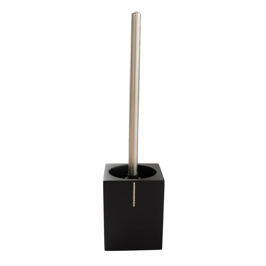Bagnoxx Toilettenbürstenhalter mit Dekosteinen in Schwarz, B/T/H: 9,5 x 9,5 x 38 cm - Bild 2