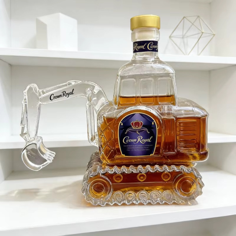 YING YING Bagger-Whisky-Dekanter aus Glas in Transparent, Einzigartiges Barzubehör für Sammler und Whisky-Liebhaber - Bild 3