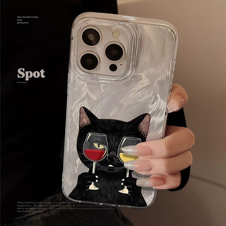 Stoßfeste Katzen-Handyhülle für Apple iPhone in Transparent - Bild 2