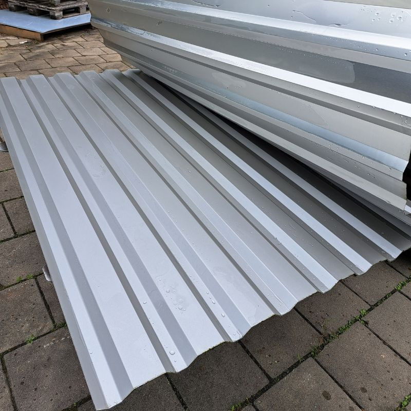 Trapezblech 20/138 Wand Aluminium Friedrich von Lien AG Weißaluminium RAL 9006 10 Stück Länge: 1,90 m - Bild 1