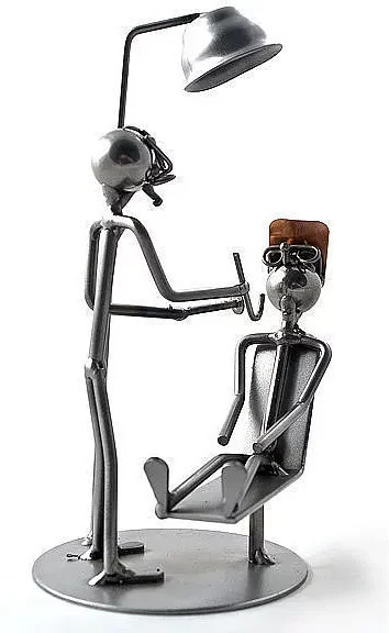 Schraubenmännchen Zahnarzt Wired Line von Hinz & Kunst in Silber aus Metall - Bild 1