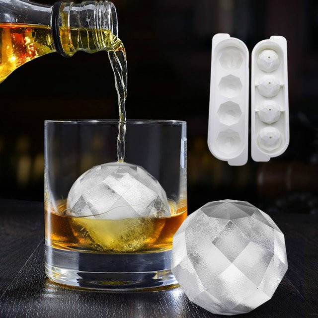 PGY Eiswürfelform für Whiskey und Cocktails, Ice Ball Maker aus Kunststoff, Durchmesser: 5 cm, Mehrfarbig - Bild 1